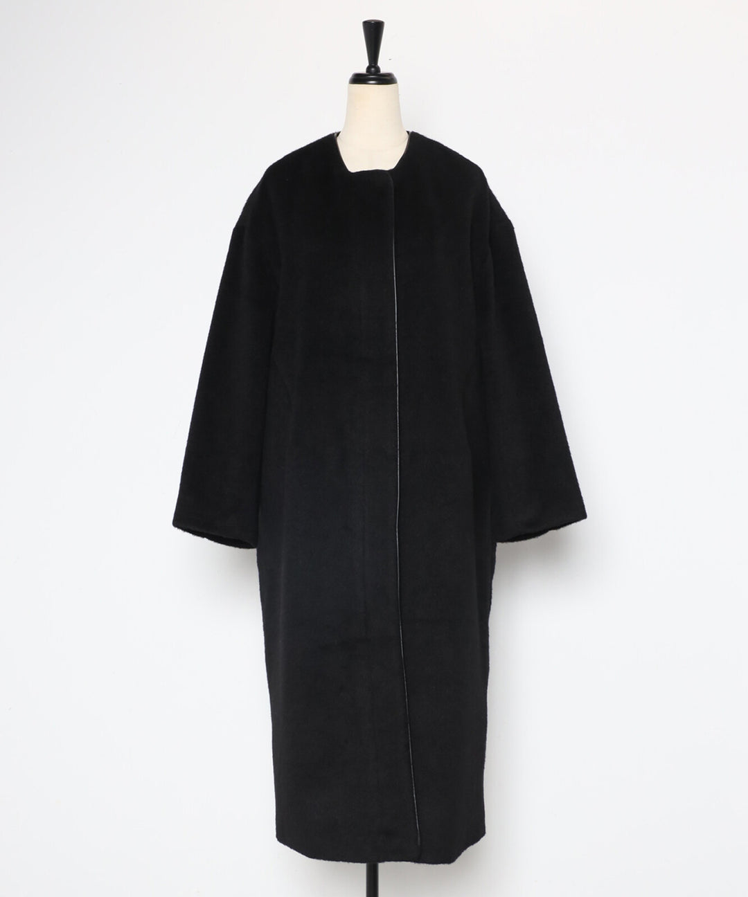 【TOPWHOLE】毛絨長版拉鍊大衣 海軍藍 Japan E-Shop