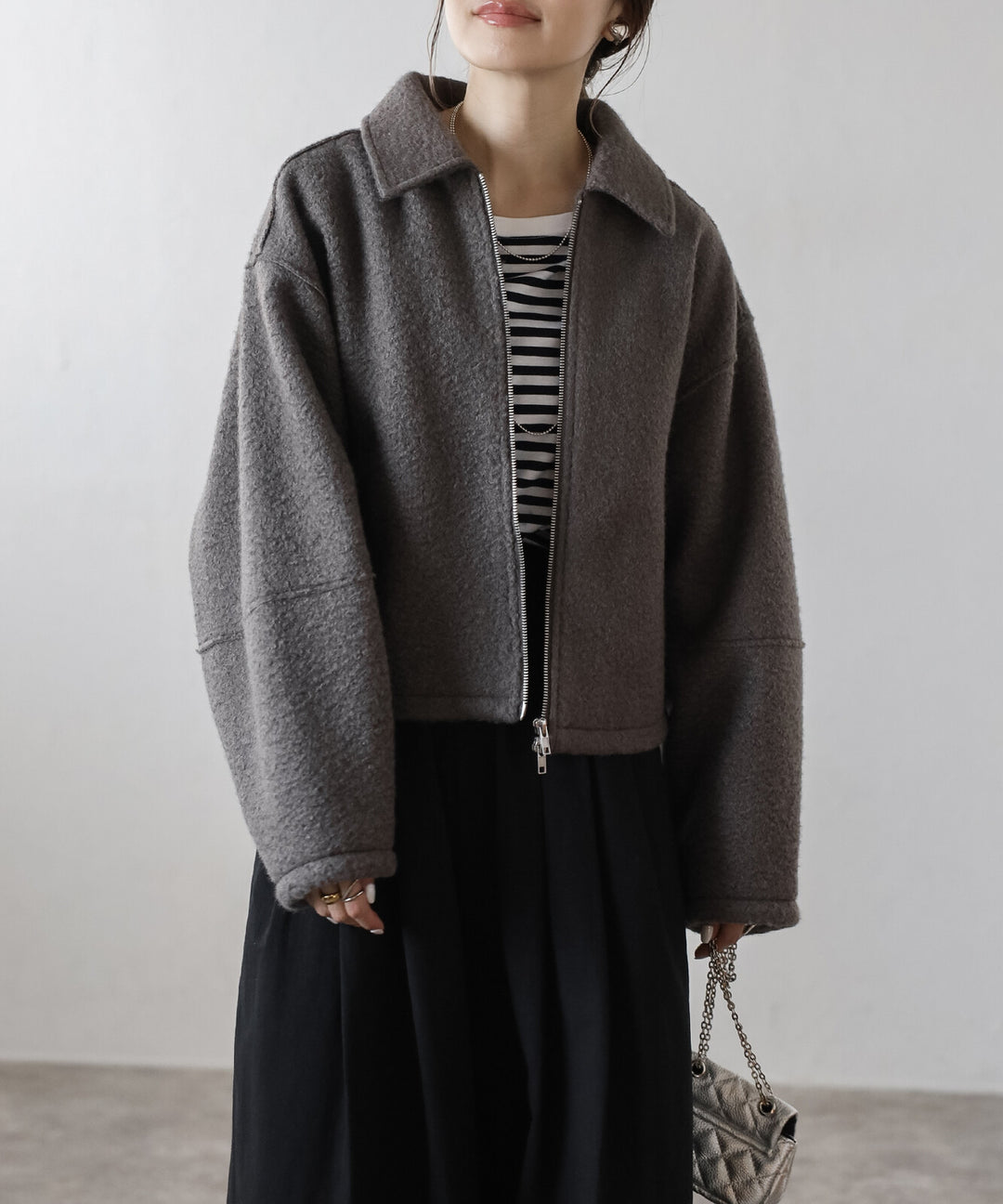 【TOPWHOLE】立領雙拉鍊短版外套 Japan E-Shop