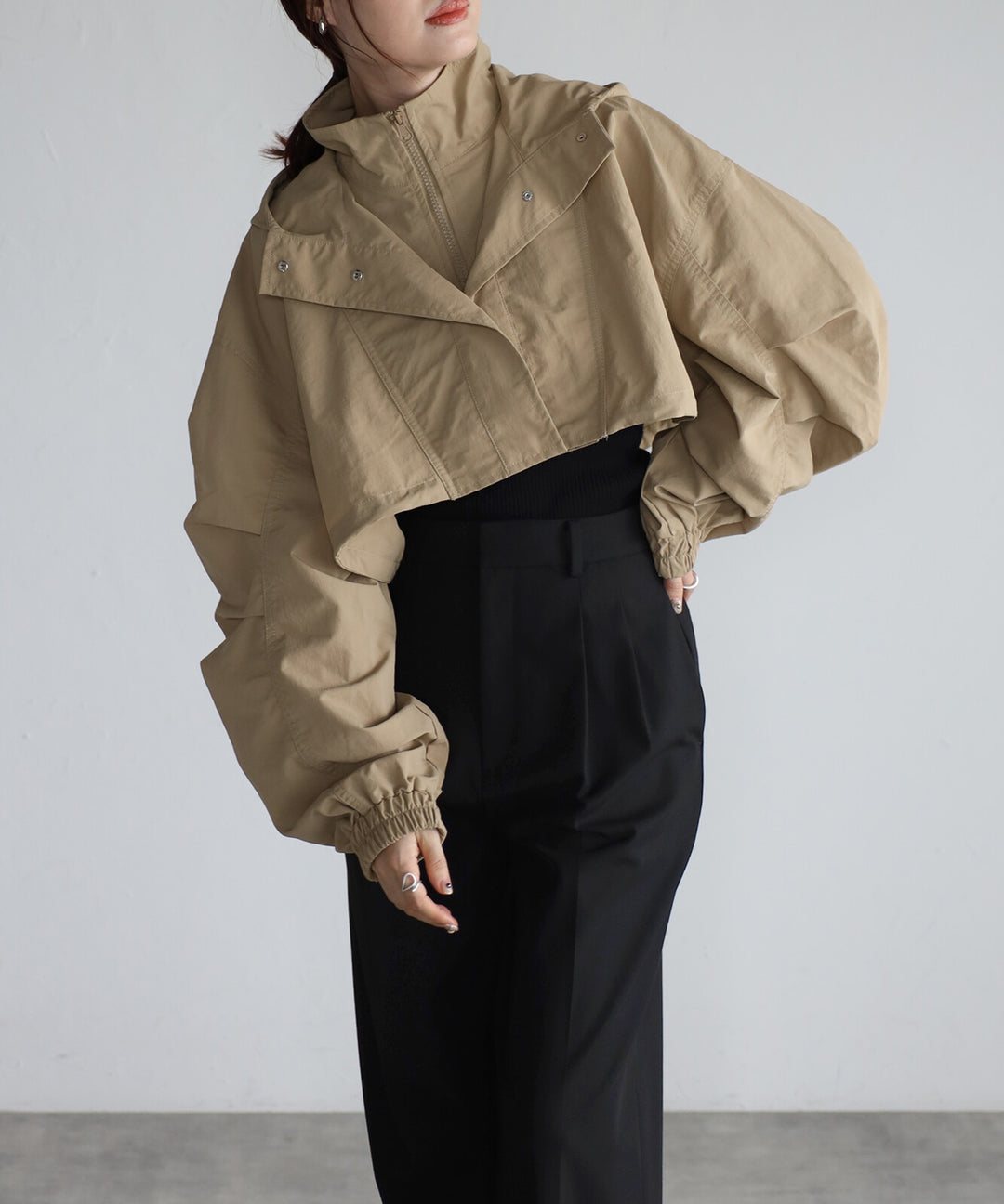 【TOPWHOLE】短版連帽尼龍外套 Japan E-Shop