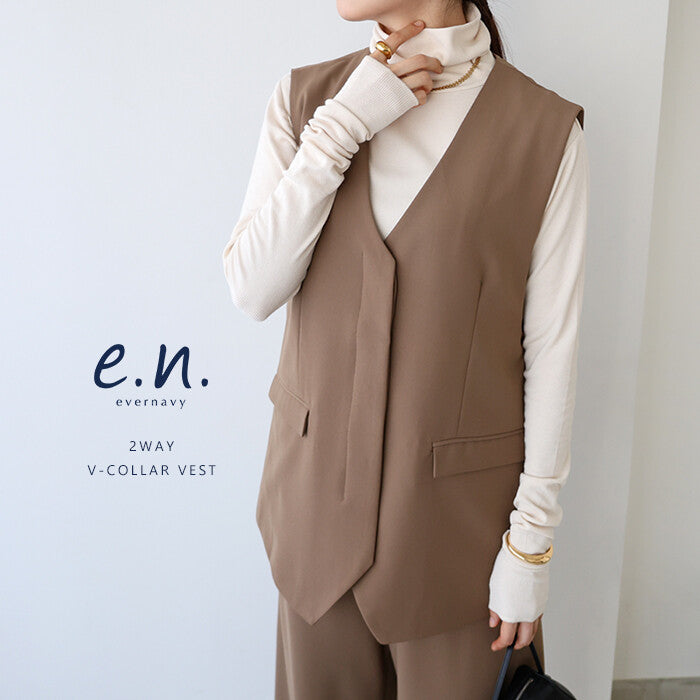 【evernavy】無領長版修身西裝背心 Japan E-Shop