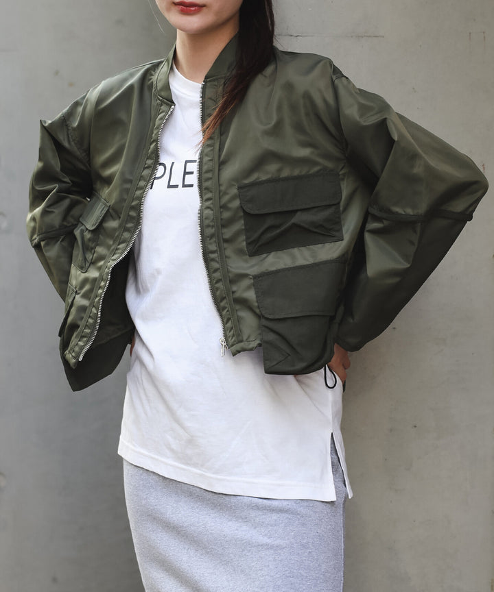 【TOPWHOLE】機能口袋短版尼龍外套 Japan E-Shop