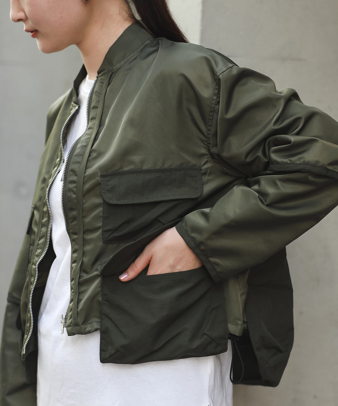 【TOPWHOLE】機能口袋短版尼龍外套 Japan E-Shop