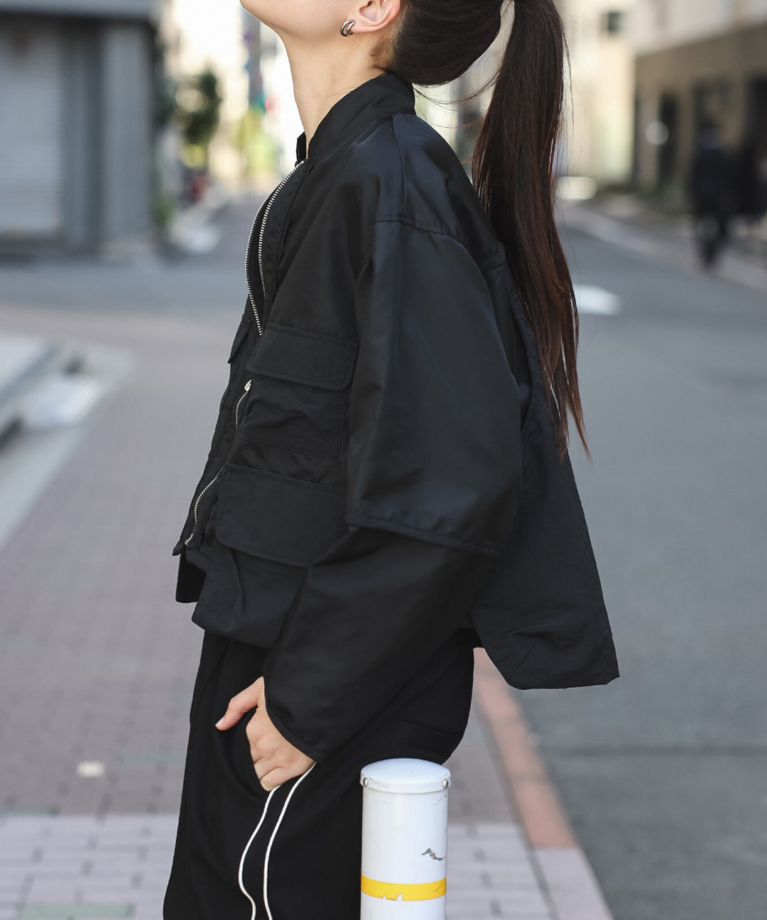 【TOPWHOLE】機能口袋短版尼龍外套 Japan E-Shop