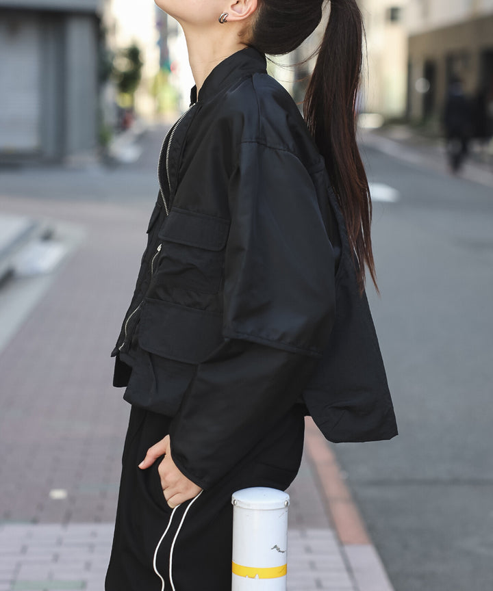 【TOPWHOLE】機能口袋短版尼龍外套 Japan E-Shop