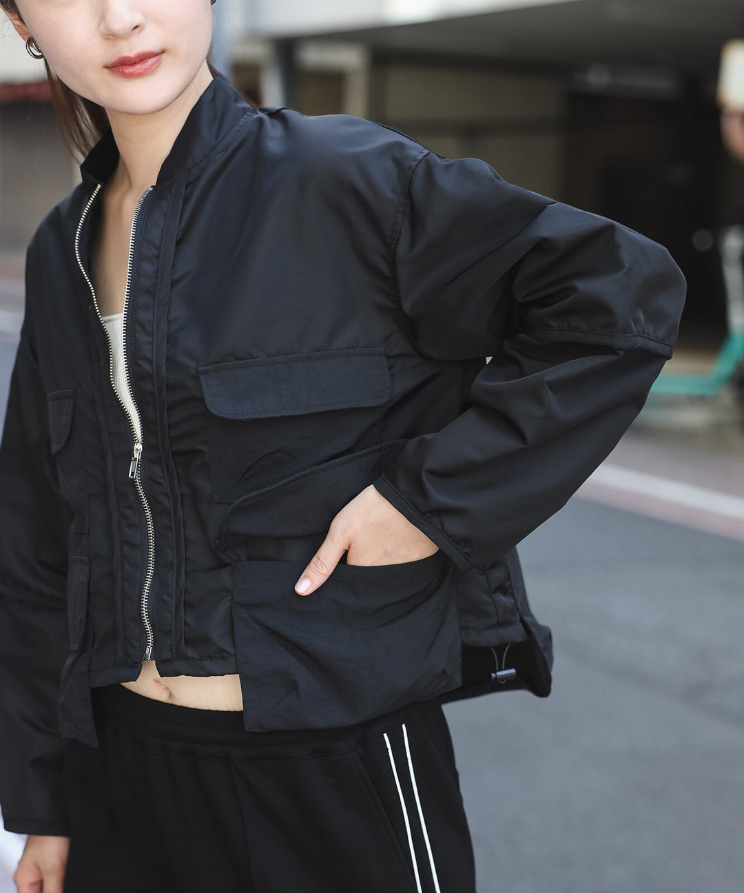 【TOPWHOLE】機能口袋短版尼龍外套 Japan E-Shop