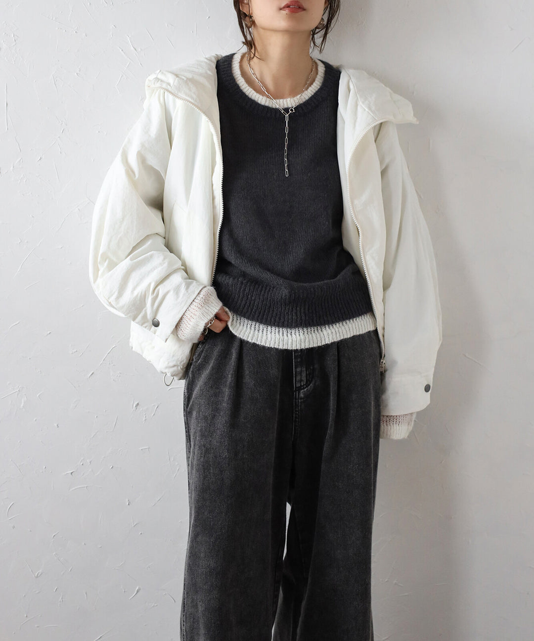 【TOPWHOLE】中棉寬袖尼龍外套 Japan E-Shop