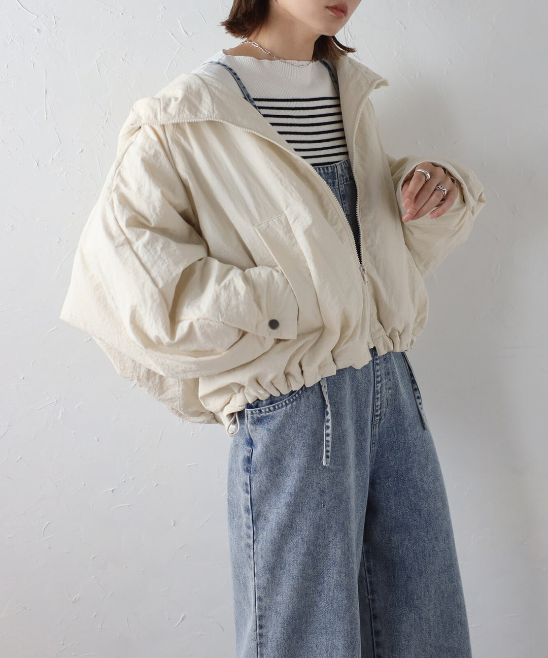 【TOPWHOLE】中棉寬袖尼龍外套 Japan E-Shop