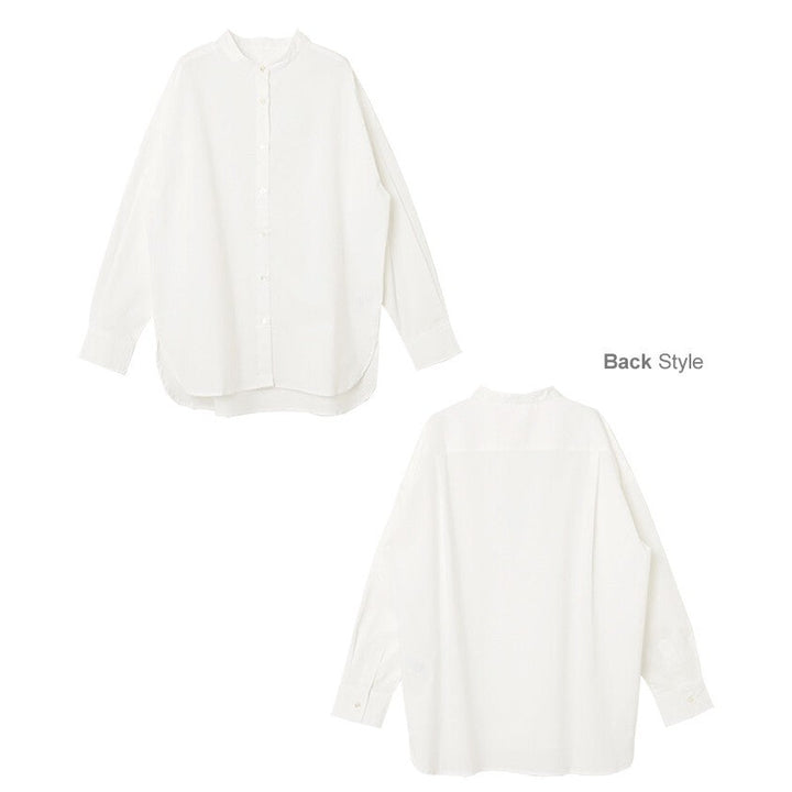 【evernavy】易整理挺身棉混紡立領長袖襯衫 Japan E-Shop