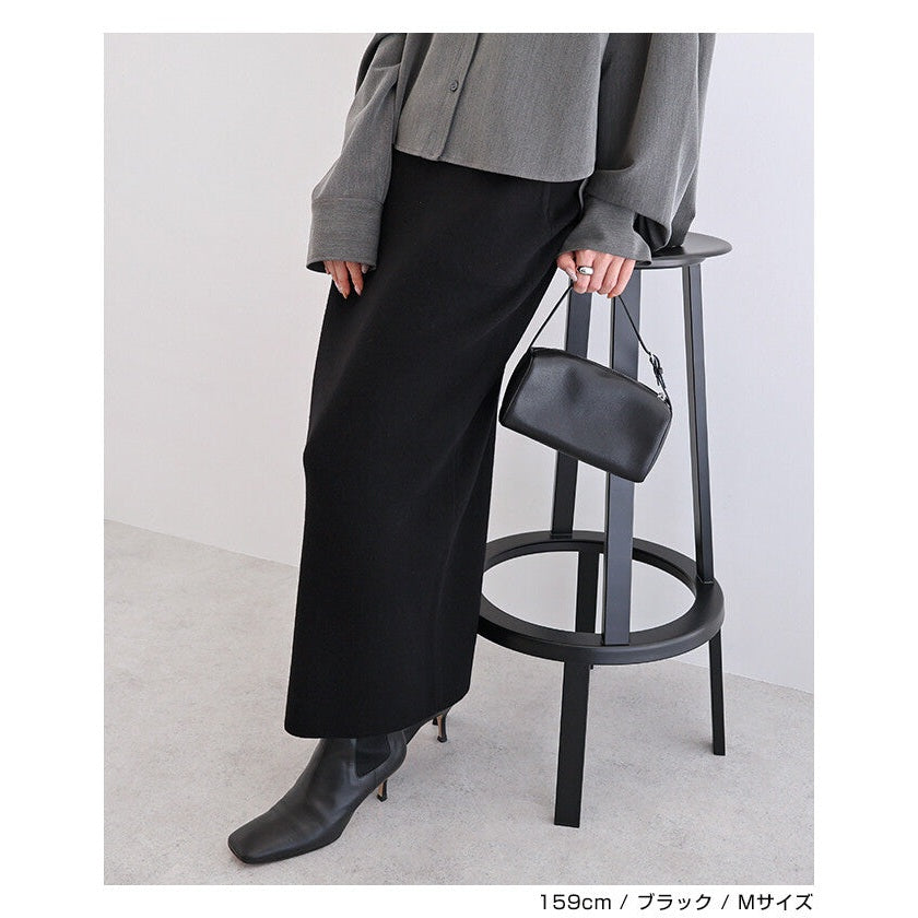 【evernavy】純羊毛厚針織修身直筒長裙 Japan E-Shop