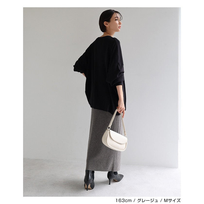 【evernavy】純羊毛厚針織修身直筒長裙 Japan E-Shop