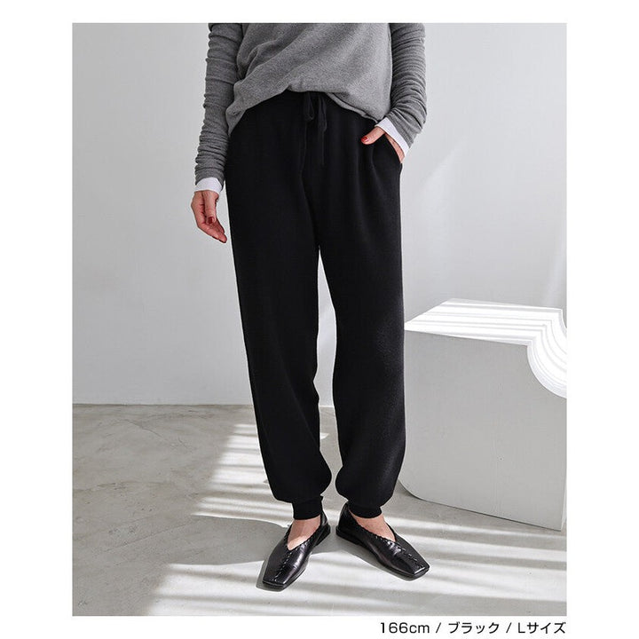 【evernavy】100% 羊毛密針束口針織長褲 Japan E-Shop