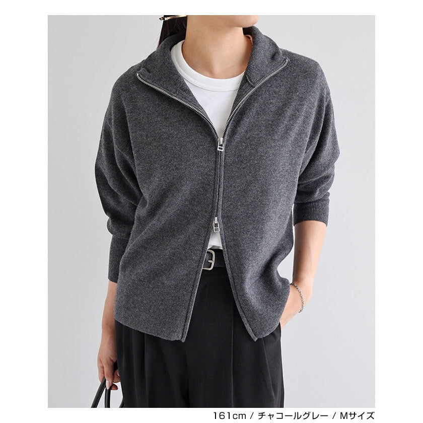 【evernavy】100% 羊毛雙向拉鍊針織外套 Japan E-Shop