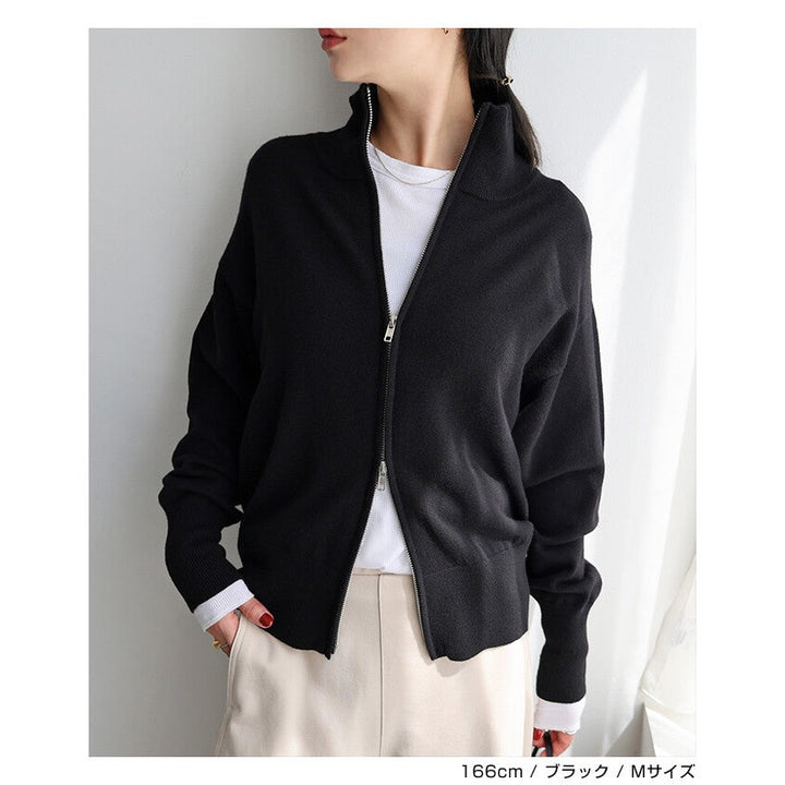 【evernavy】100% 羊毛雙向拉鍊針織外套 Japan E-Shop