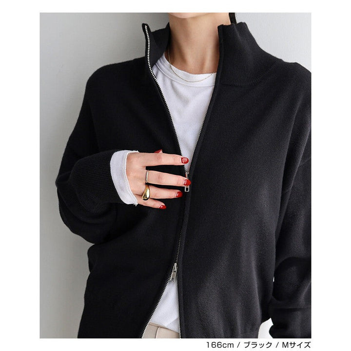 【evernavy】100% 羊毛雙向拉鍊針織外套 Japan E-Shop