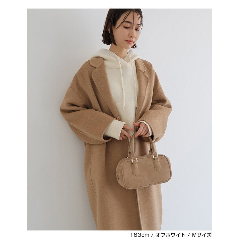 【evernavy】羊毛混紡雙層針織連帽上衣 Japan E-Shop
