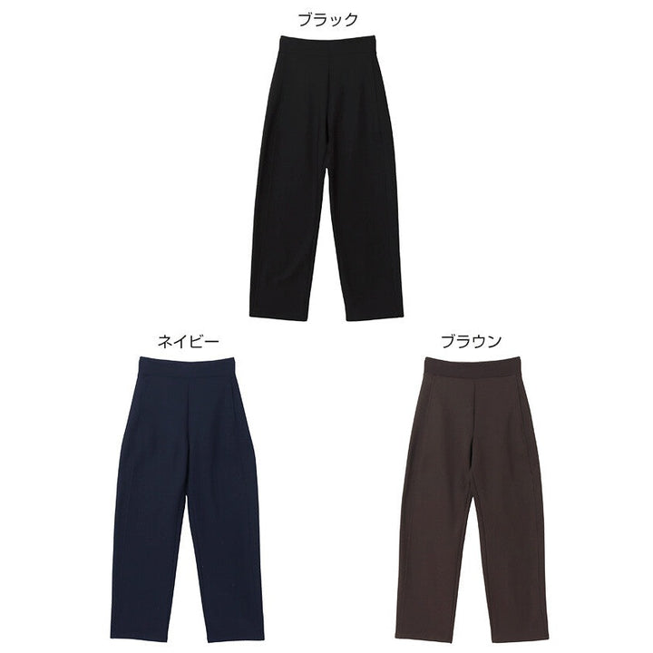 【evernavy】刷毛彈性羅馬布弧形長褲 Japan E-Shop