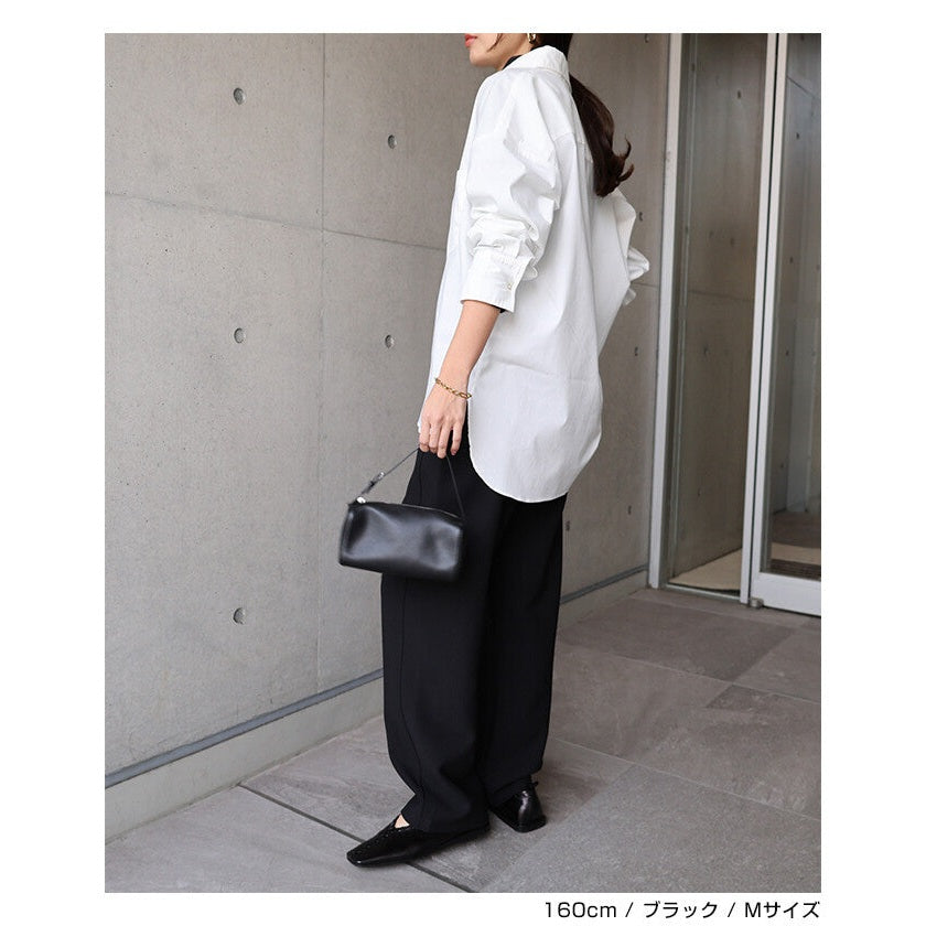 【evernavy】刷毛彈性羅馬布弧形長褲 Japan E-Shop
