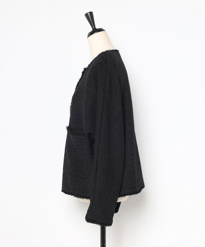 【TOPWHOLE】金釦流蘇粗花呢外套 Japan E-Shop