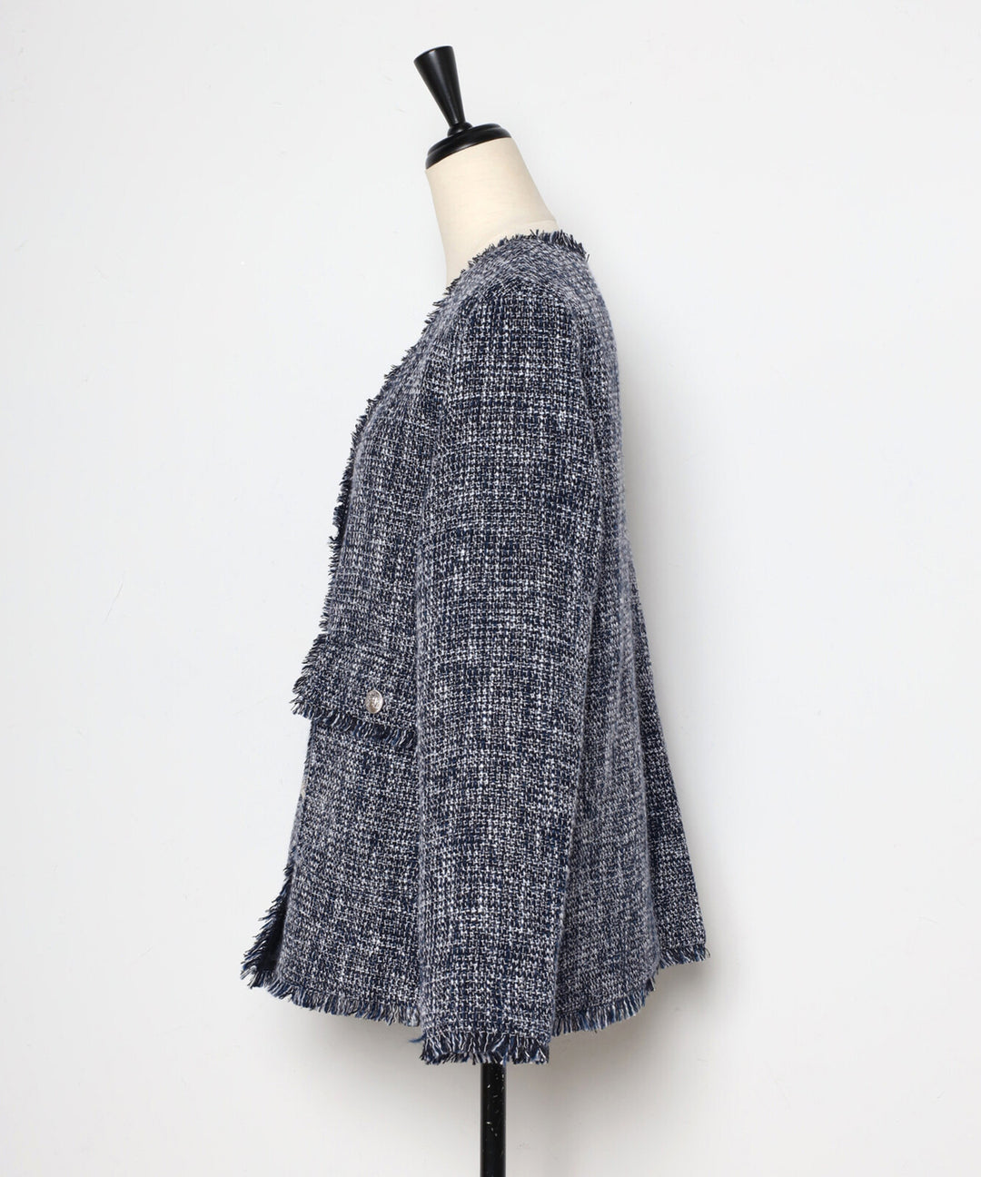 【TOPWHOLE】V領流蘇粗花呢外套 Japan E-Shop
