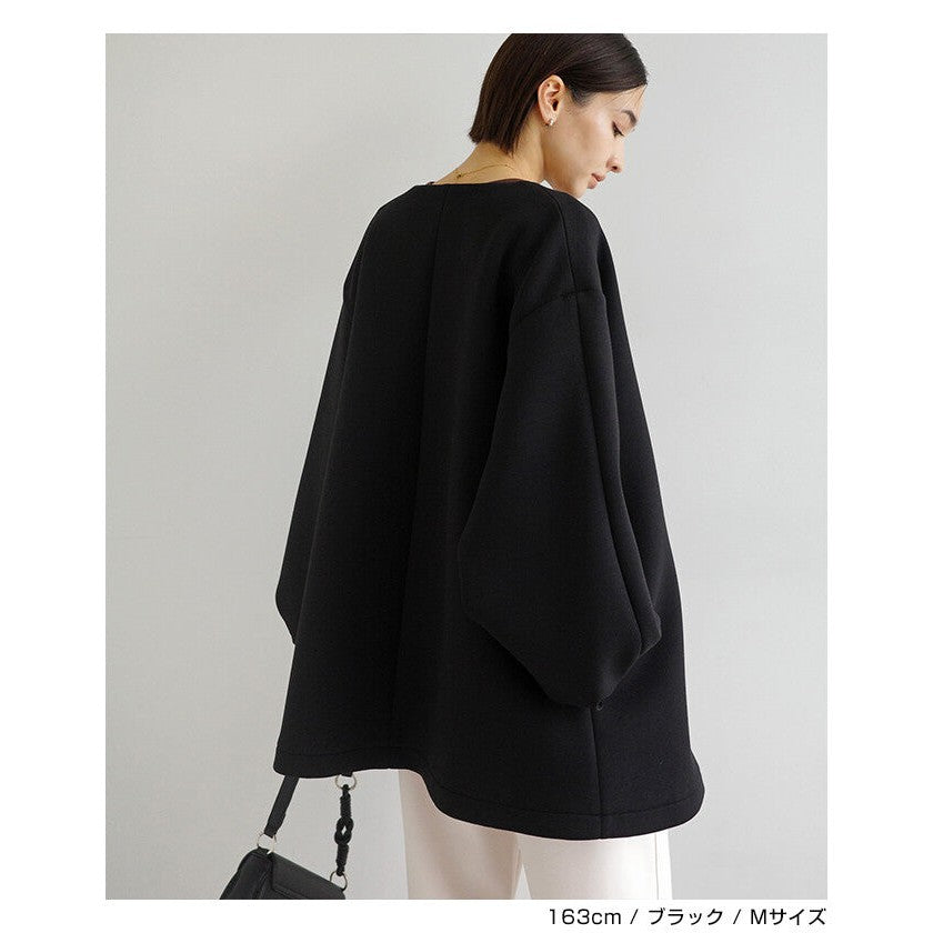 【evernavy】立體厚織無領中長版拉鍊外套 Japan E-Shop