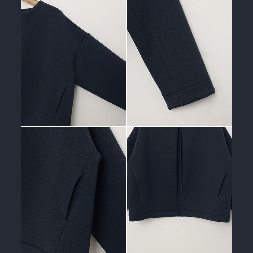 【evernavy】立體厚織短版無領外套 Japan E-Shop