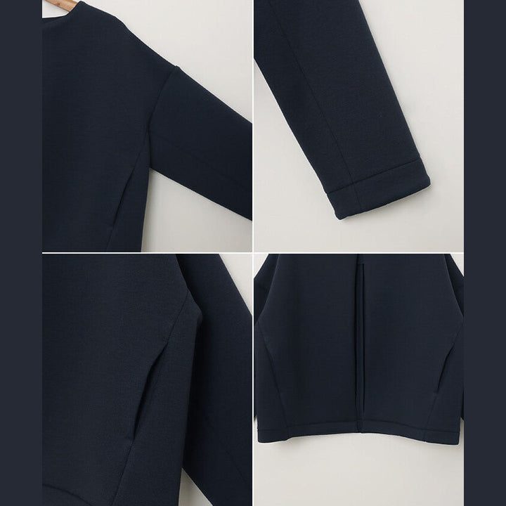 【evernavy】立體厚織短版無領外套 Japan E-Shop