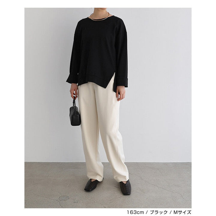 【evernavy】彈性羅馬布側拉鍊長袖上衣 Japan E-Shop