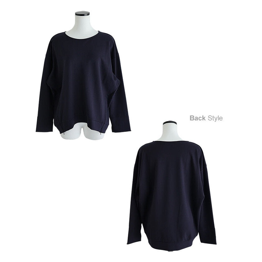 【evernavy】彈性羅馬布側拉鍊長袖上衣 Japan E-Shop