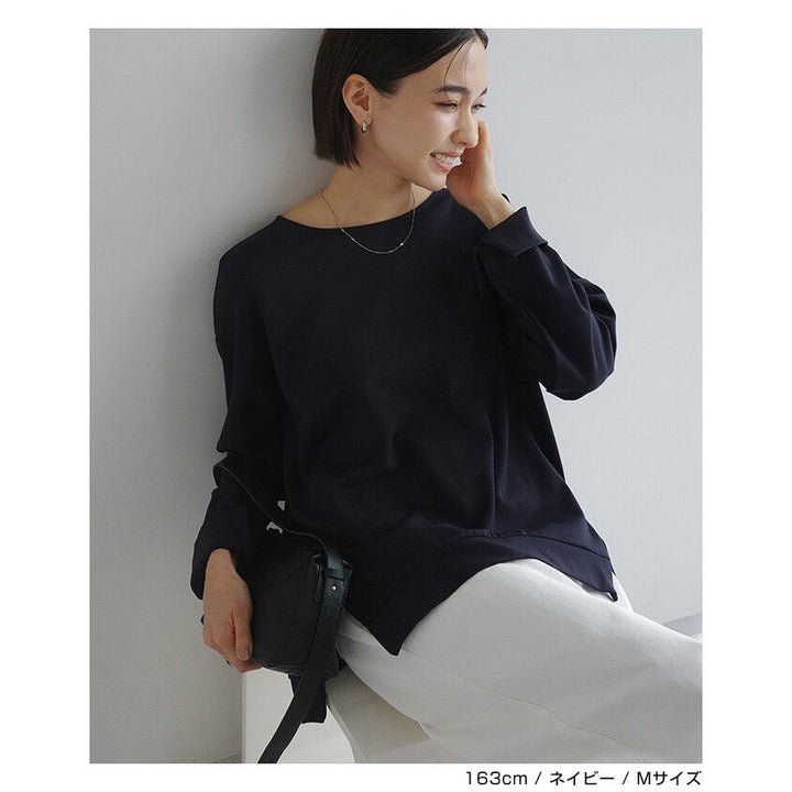 【evernavy】彈性羅馬布側拉鍊長袖上衣 Japan E-Shop