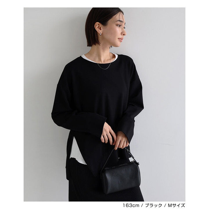 【evernavy】彈性羅馬布側拉鍊長袖上衣 Japan E-Shop
