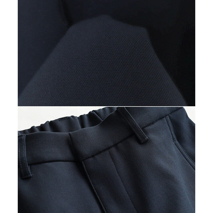 【evernavy】雙層布料弧形寬版長褲 Japan E-Shop