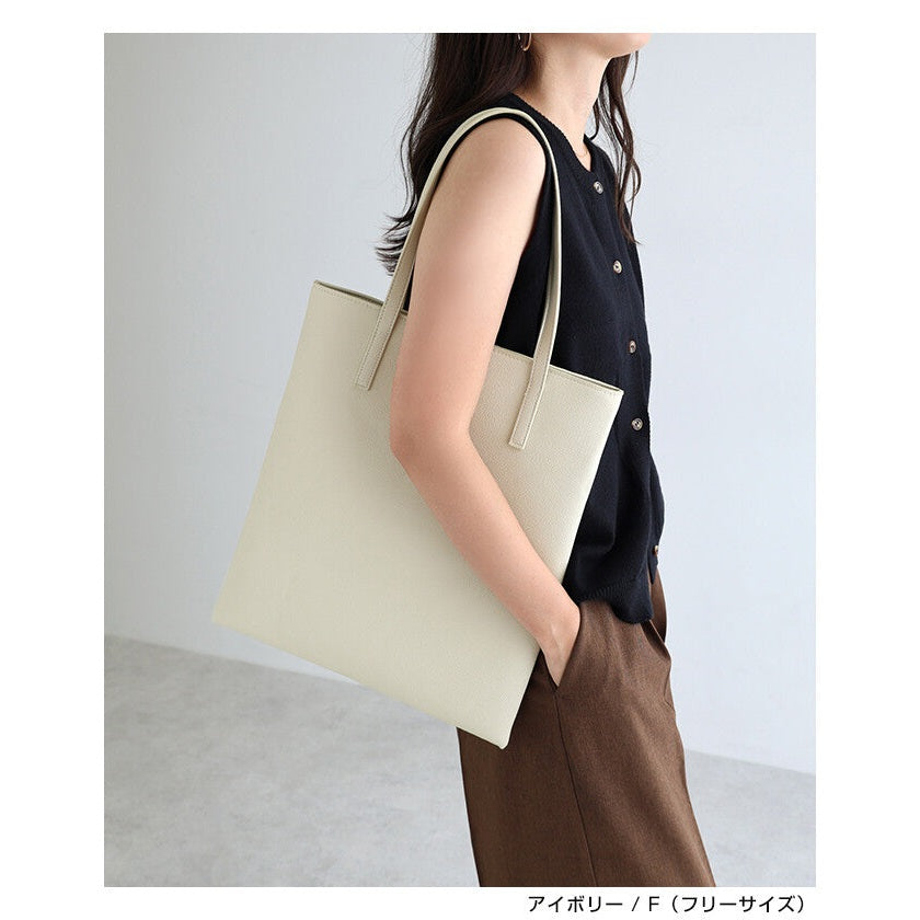【evernavy】A4 仿皮肩背托特包 Japan E-Shop