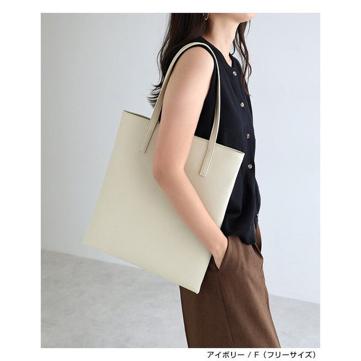 【evernavy】A4 仿皮肩背托特包 Japan E-Shop