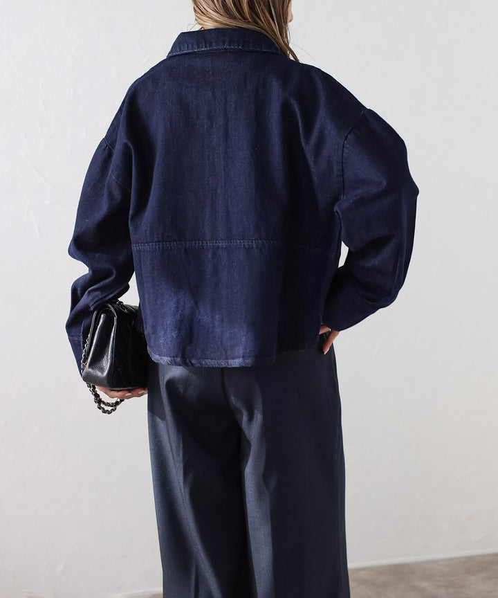 【TOPWHOLE】雙拉鍊短版牛仔外套 Japan E-Shop