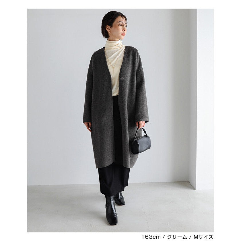 【evernavy】細羅紋立領彈性長袖上衣 Japan E-Shop