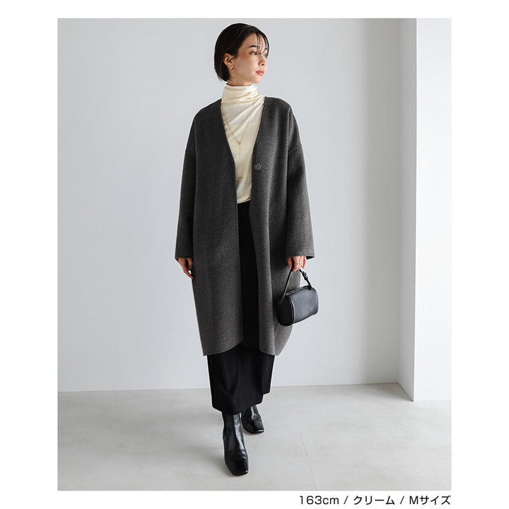 【evernavy】細羅紋立領彈性長袖上衣 Japan E-Shop