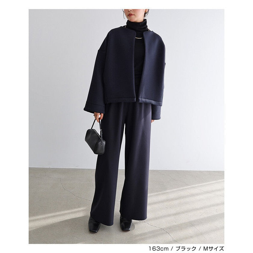 【evernavy】細羅紋立領彈性長袖上衣 Japan E-Shop