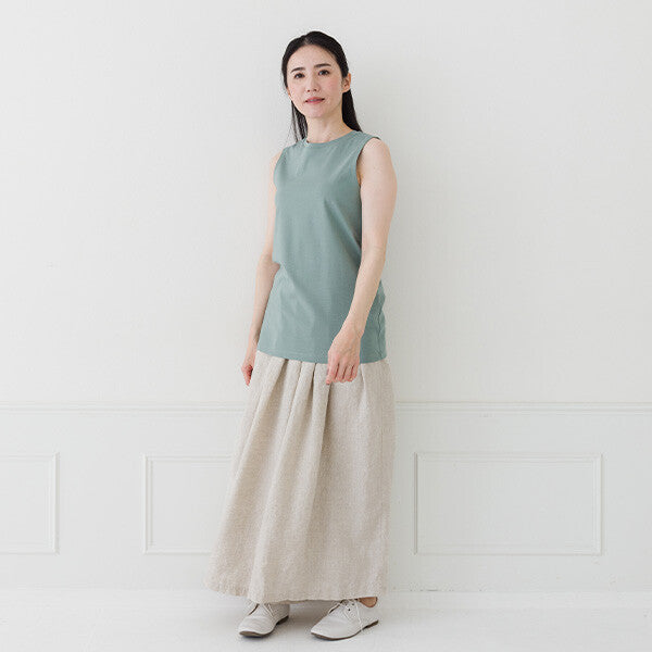 【crea delice】強撚絲光棉日常剪裁背心 Japan E-Shop