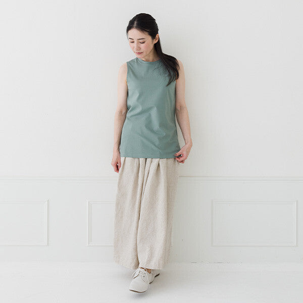 【crea delice】強撚絲光棉日常剪裁背心 Japan E-Shop