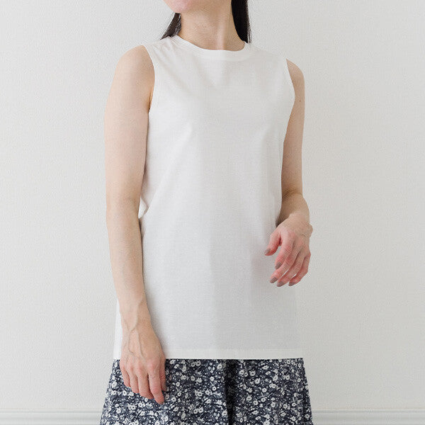 【crea delice】強撚絲光棉日常剪裁背心 Japan E-Shop