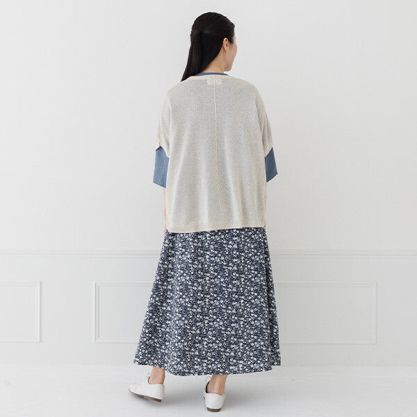 【crea delice】亞麻混紡寬版針織背心 Japan E-Shop