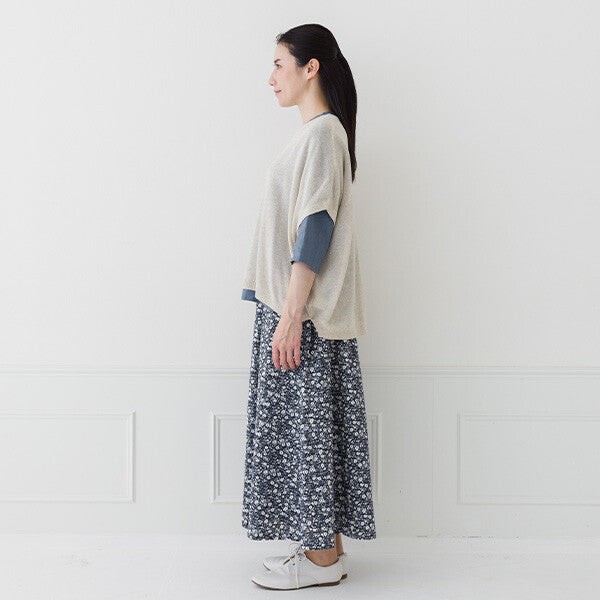 【crea delice】亞麻混紡寬版針織背心 Japan E-Shop