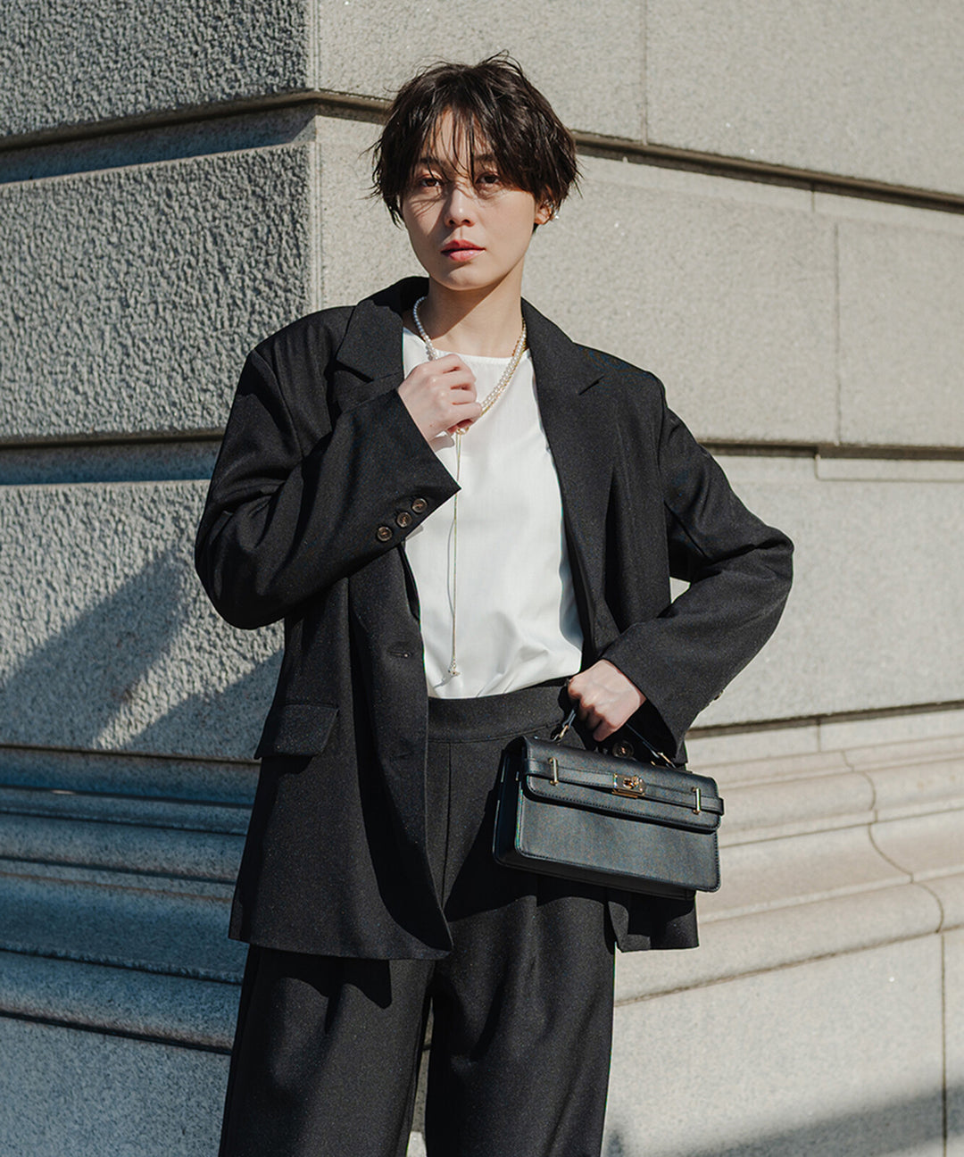 【TOPWHOLE】斜紋單排釦西裝外套 Japan E-Shop
