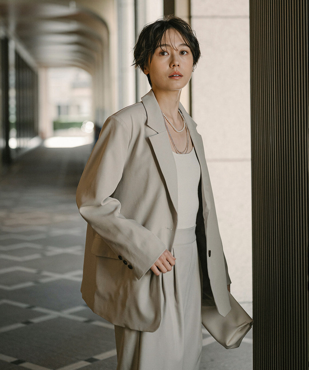 【TOPWHOLE】斜紋單排釦西裝外套 Japan E-Shop