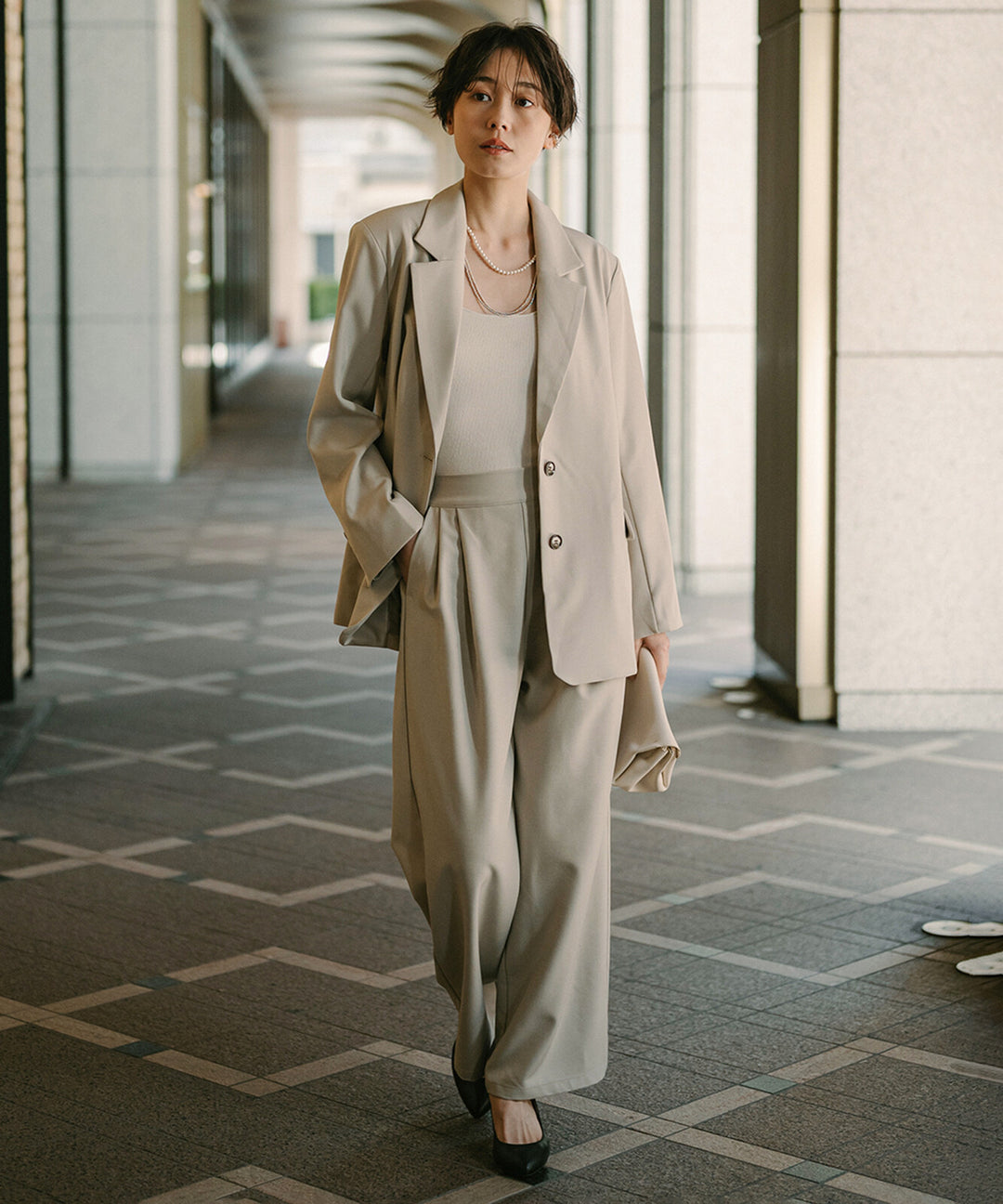 【TOPWHOLE】斜紋單排釦西裝外套 Japan E-Shop