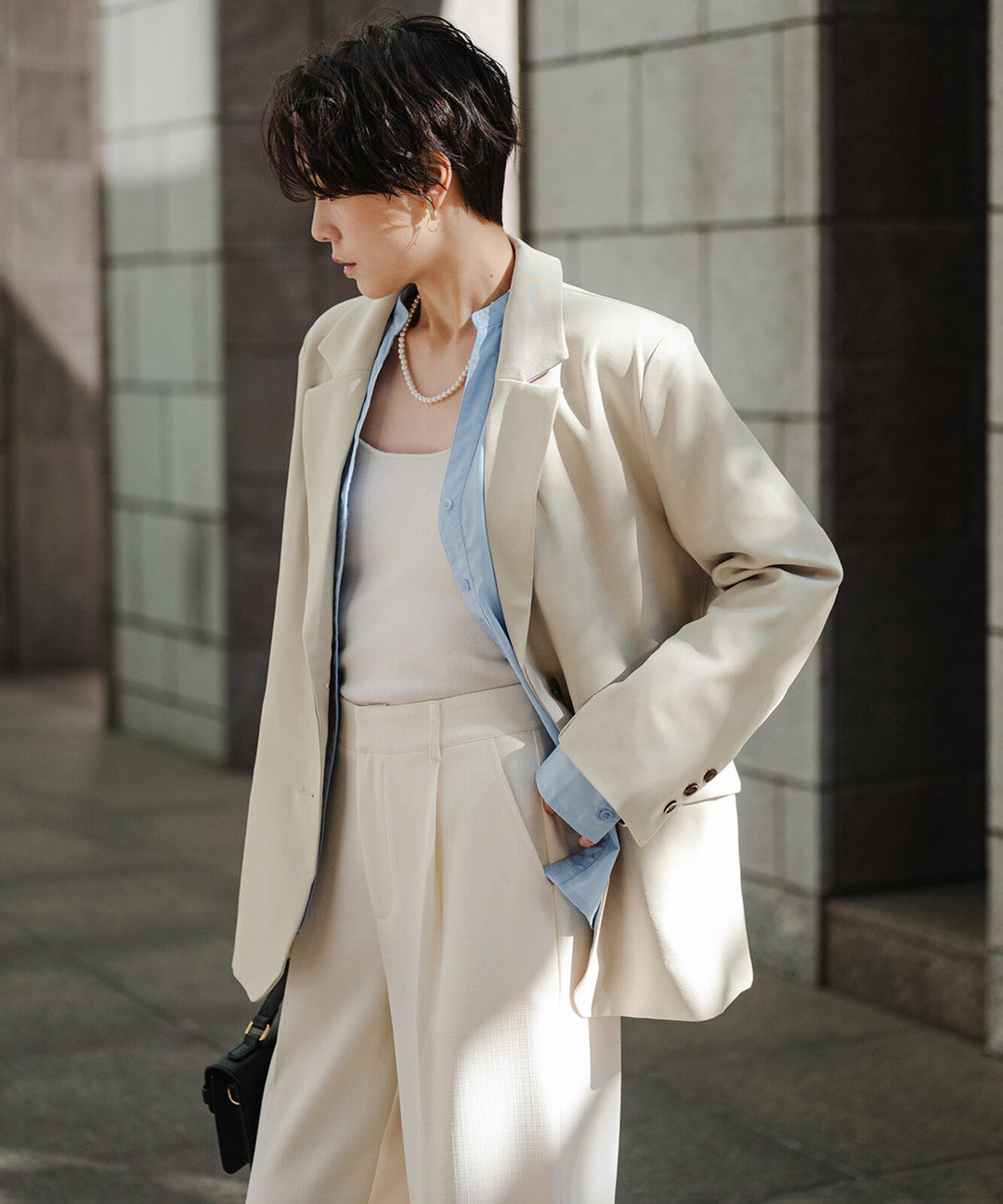 【TOPWHOLE】斜紋單排釦西裝外套 Japan E-Shop