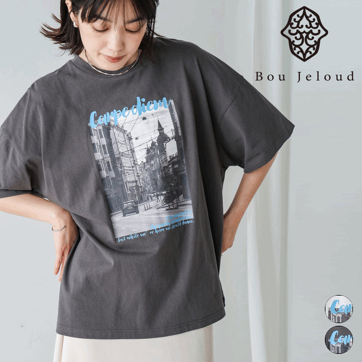 【Bou Jeloud】城市照片標誌寬版T恤 顏色