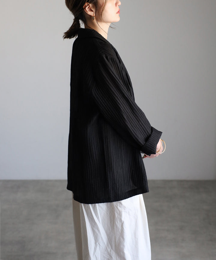 【TOPWHOLE】透膚皺褶輕量外套 Japan E-Shop