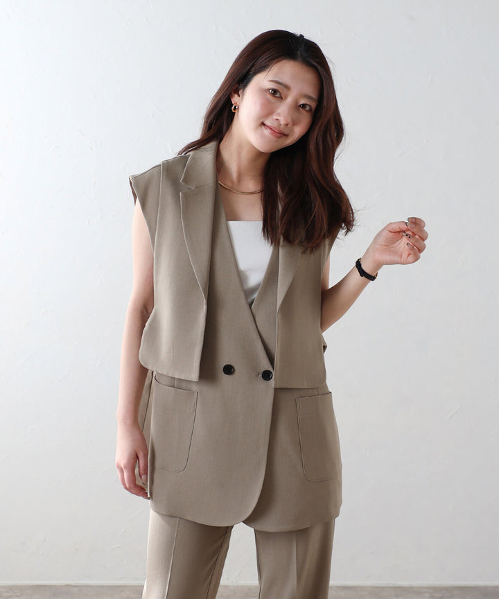 【TOPWHOLE】兩件式簡約長版背心套組 Japan E-Shop