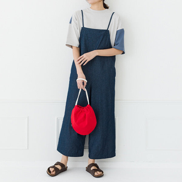 【kermu】6安士丹寧日常剪裁吊帶連身褲 Japan E-Shop